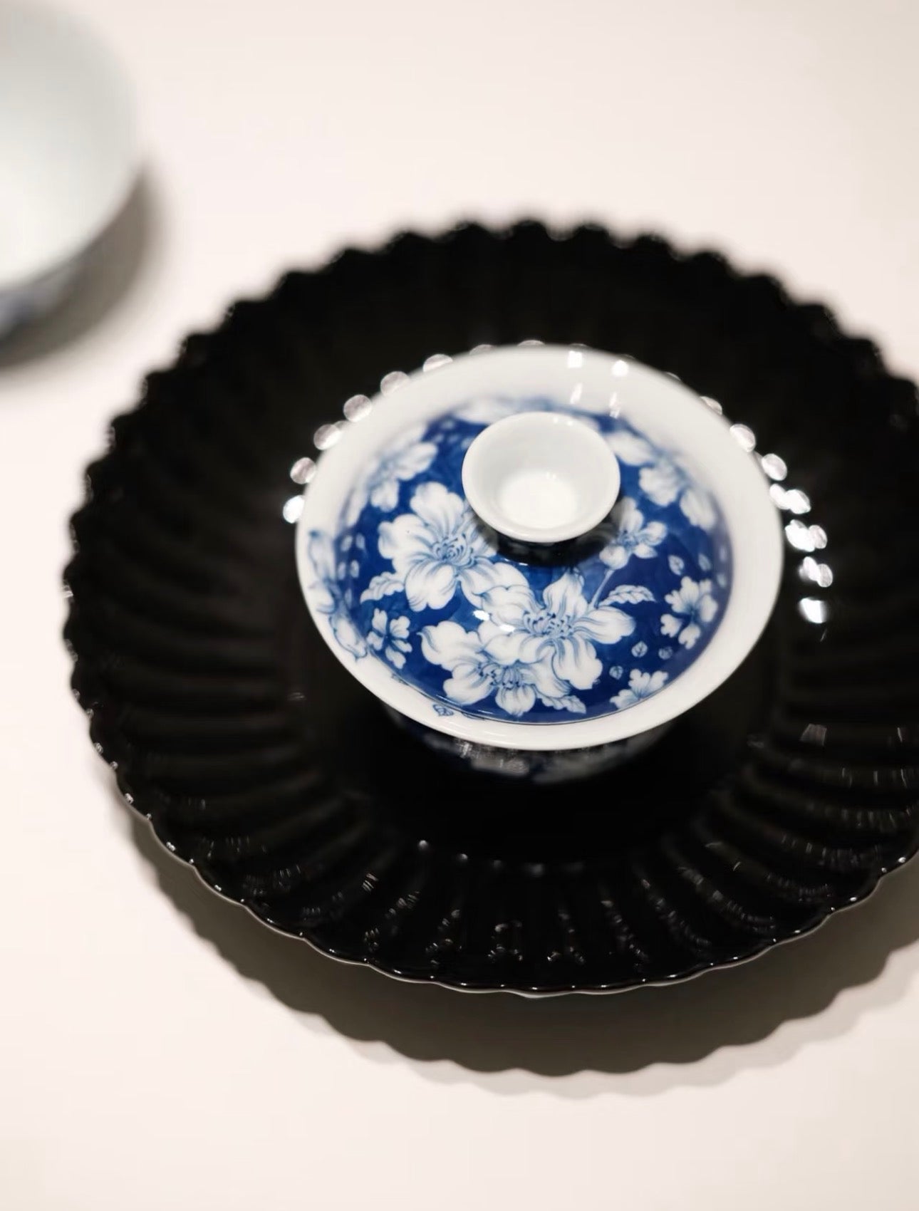 Azalea in Blue — Hand-Painted Gaiwan Set