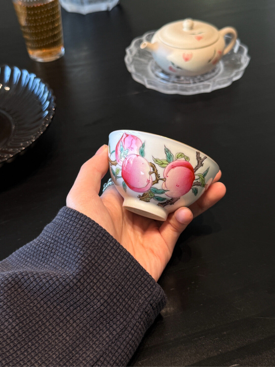 Longevity Peach — Famille-Rose Tea Set