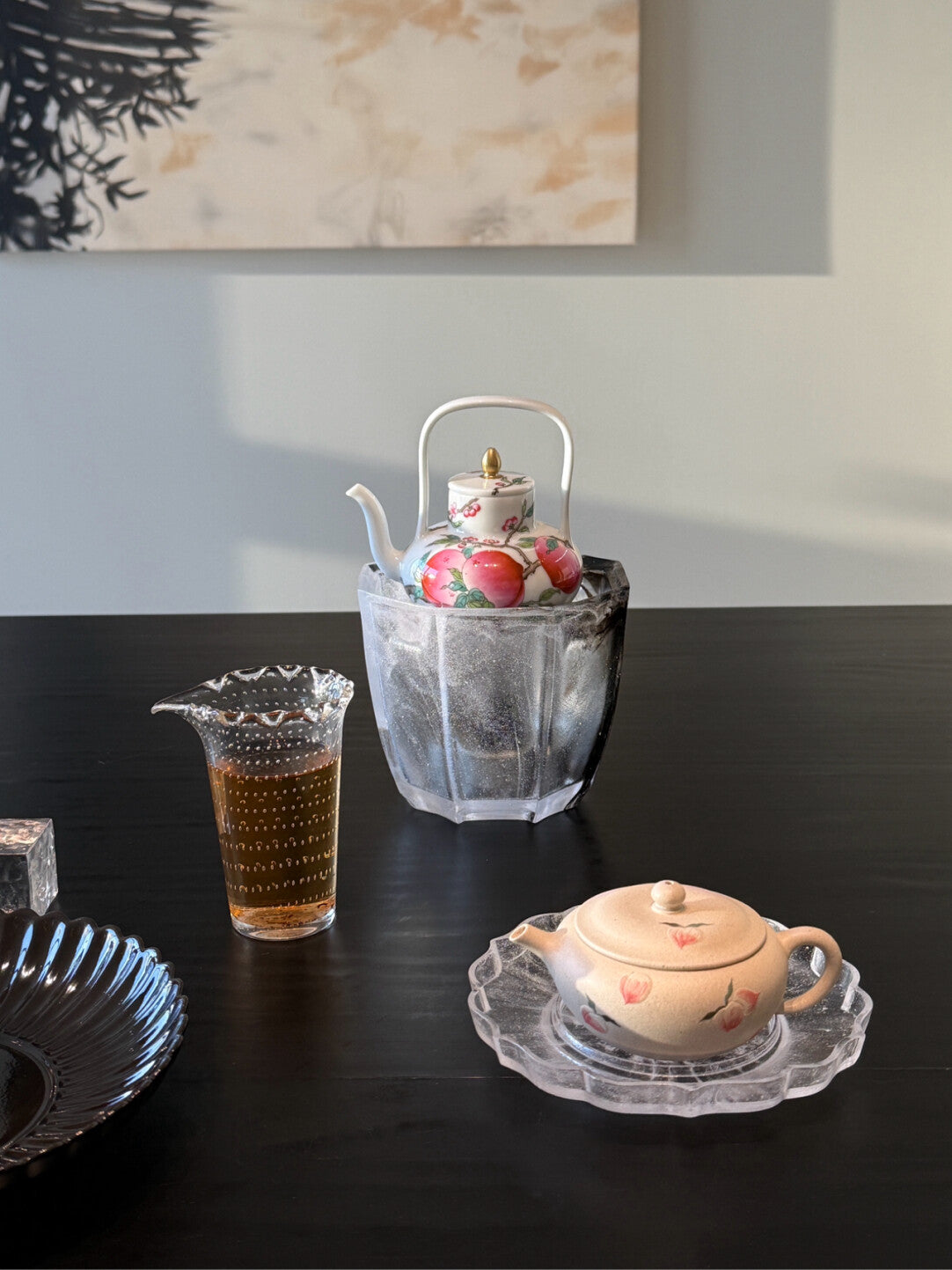 Longevity Peach — Famille-Rose Tea Set