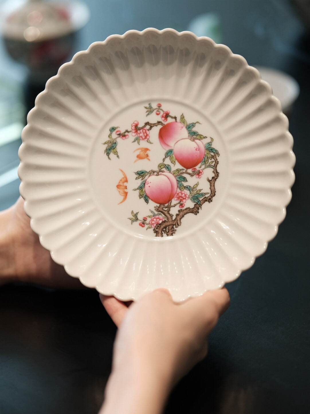 Longevity Peach — Famille-Rose Tea Set