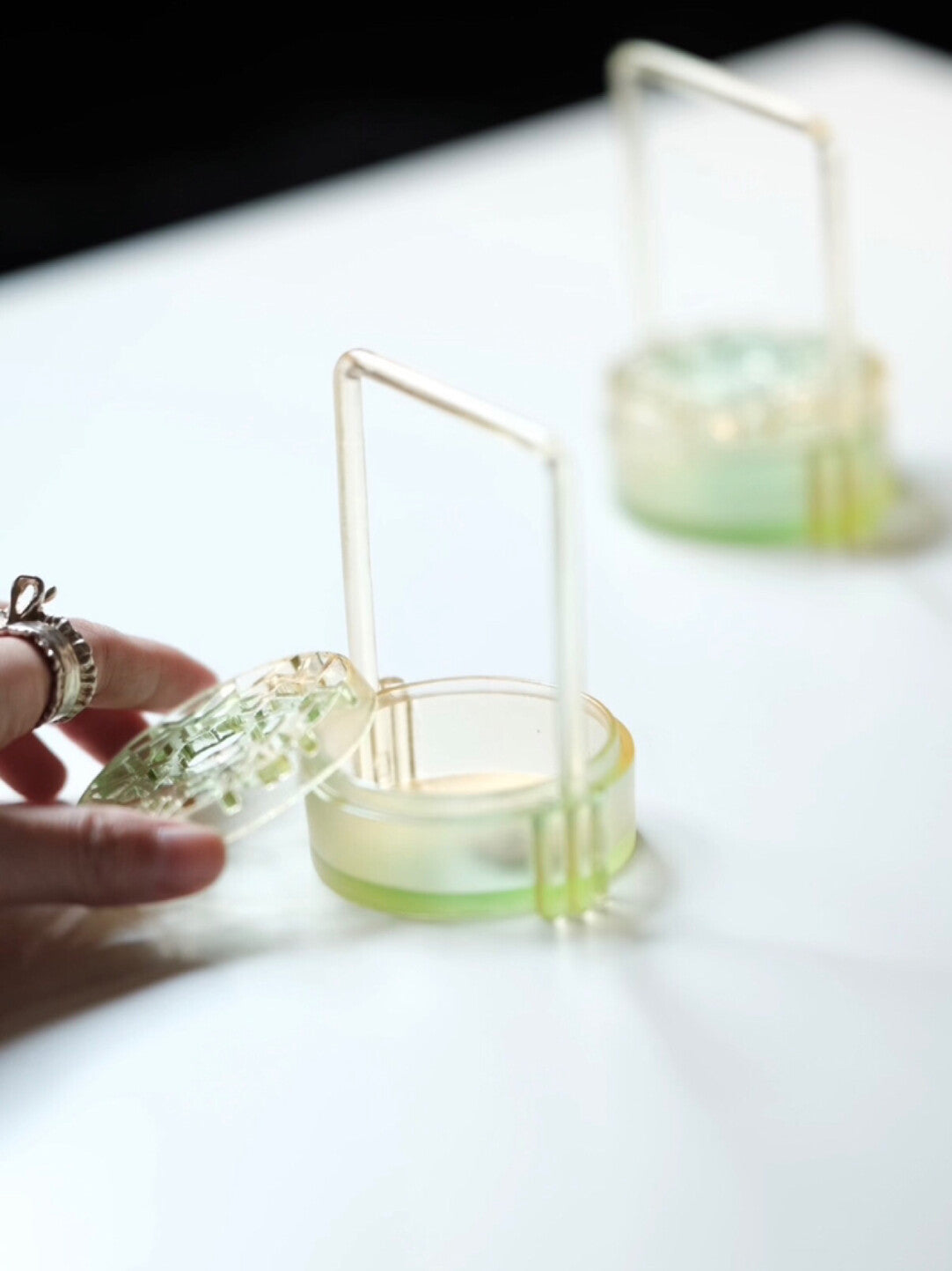 Jade Frost — Song-Style Liuli Incense Box