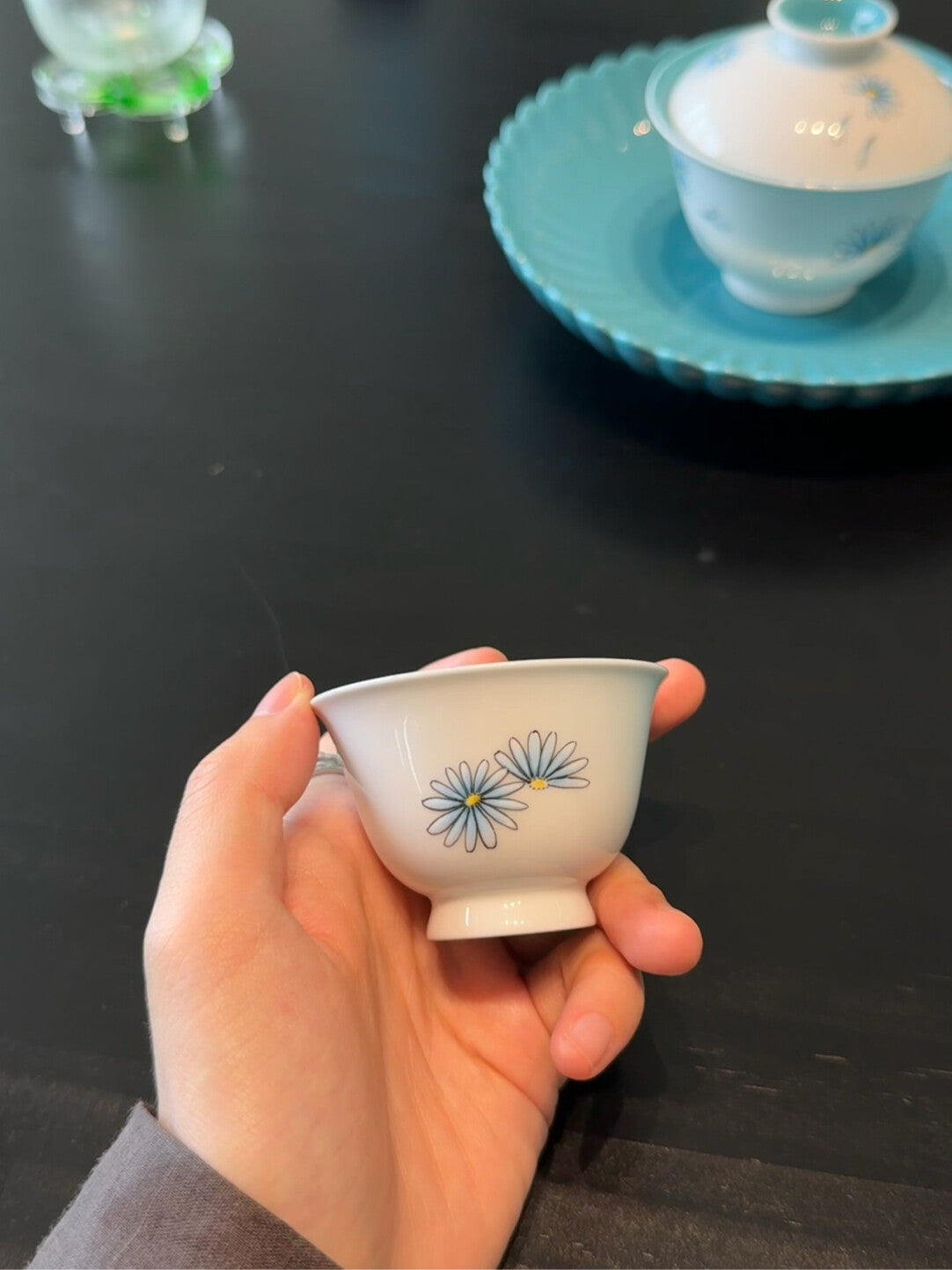 Marguerite — Hand-Painted Gaiwan Tea Set
